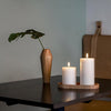 LED Pillar Candle, Nordic White, Smooth, 4 x 6"
