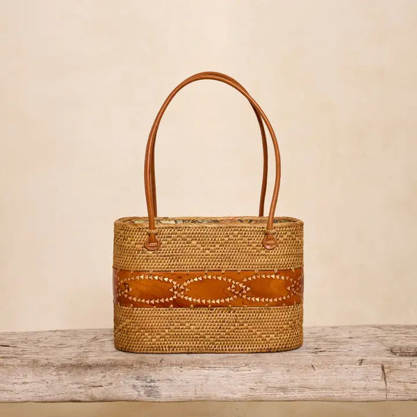 Ata Tote w/ Mahogany Inlay