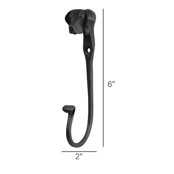 Dog Wall Hook, Forged Iron