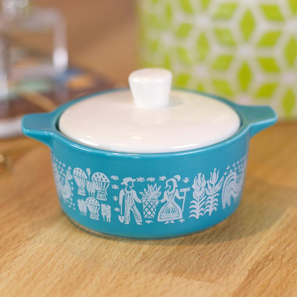 Pyrex-Inspired Butterprint Casserole Ceramic Trinket Box