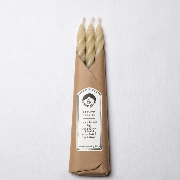 Beeswax Spiral Tapers | Set of 3