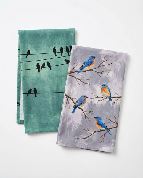Night & Bright Birdwatcher Kitchen Towels – Bundle of 2