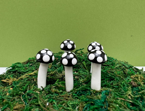 Fairy Garden Mushroom Plant Pick - Ball Style