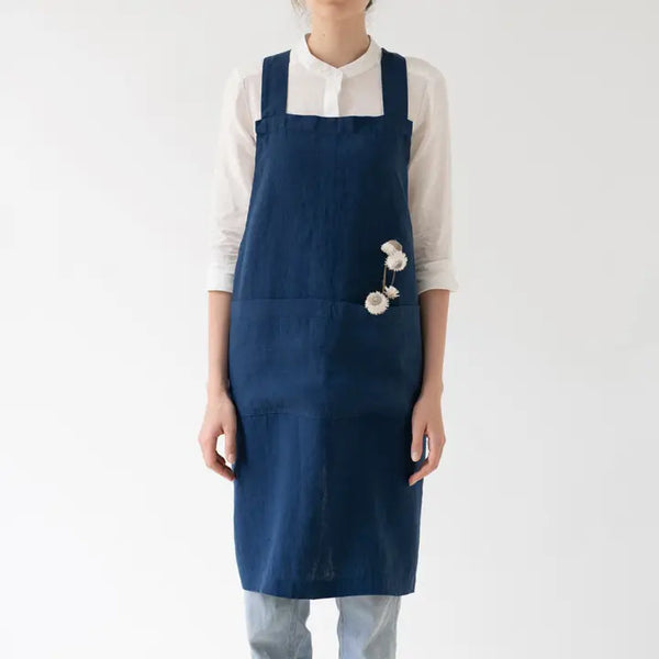 Linen Crossback Apron