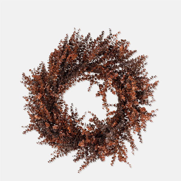 Artificial Eucalyptus Wreath, Russet