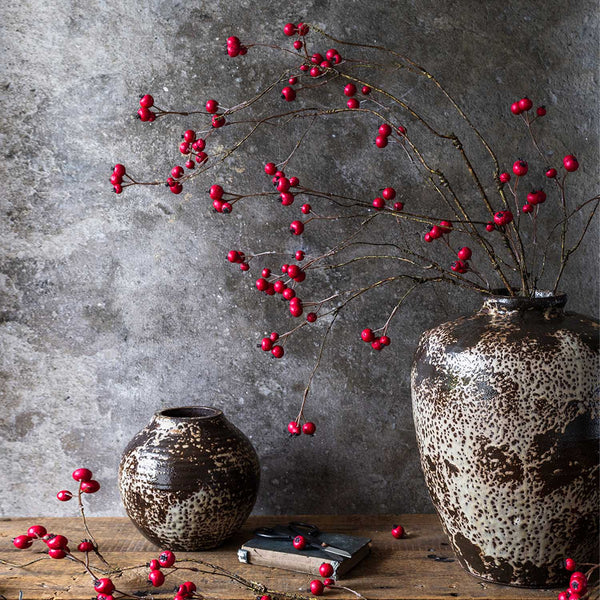 Hawthorn Berry, Ruby - Artificial Stem