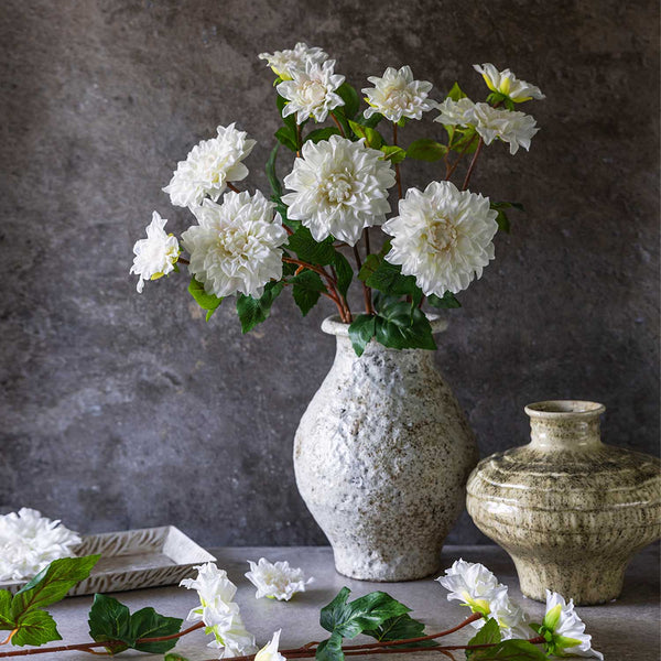 Artificial Real Touch Dahlia, Cream