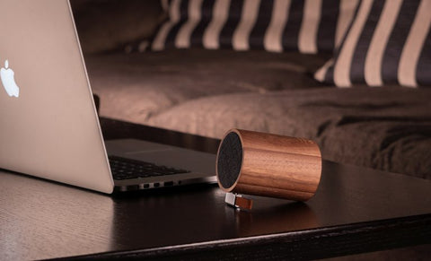Drum Light Bluetooth Speaker - Walnut