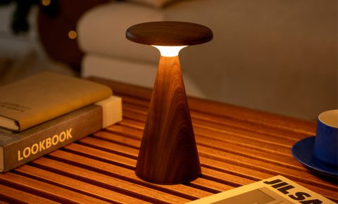 Sylva Large Table Lamp - Walnut