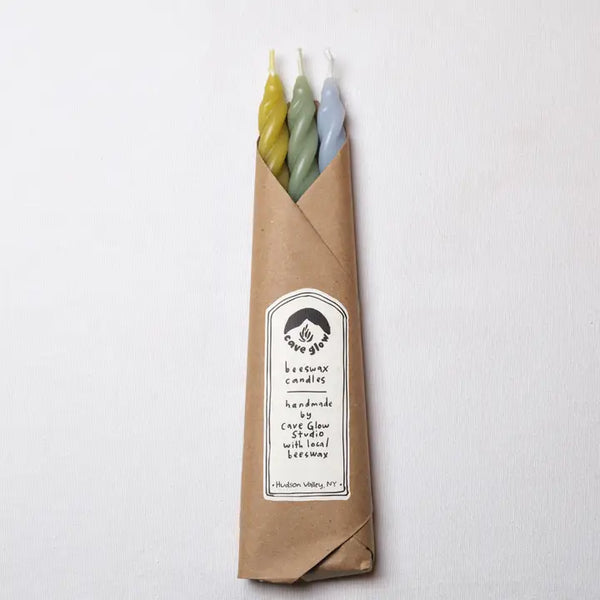 Beeswax Spiral Tapers | Set of 3