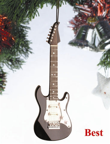 5" Black Electric Guitar Ornament