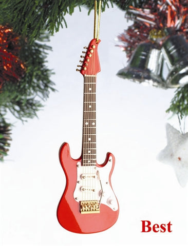 5" Red Electric Guitar Ornament