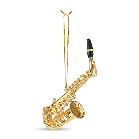 4.5" Gold Brass Alto Saxophone Ornament