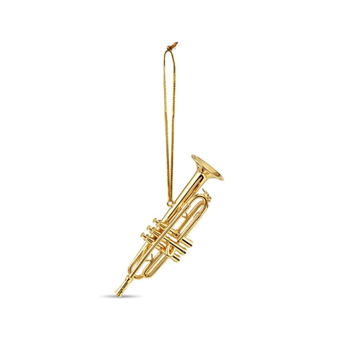 3.5" Gold Brass Trumpet Ornament