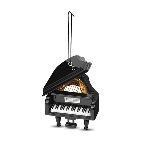 3.5" Black Grand Piano Ornament