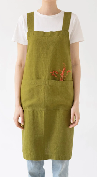 Linen Crossback Apron