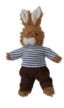 Plush Bunny in Clothes, 3 Styles