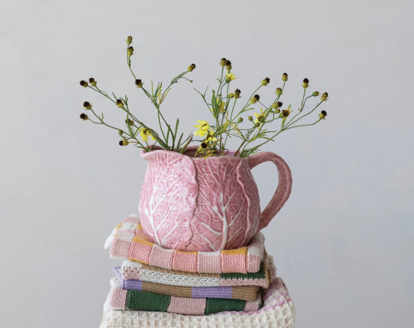 Cabbage Shaped Creamer, Pink