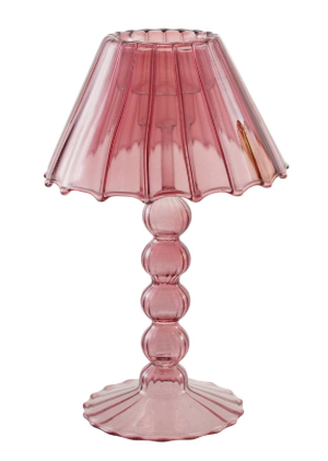 Glass Scalloped Table Light Tealight/Taper Holder, 2 Colors