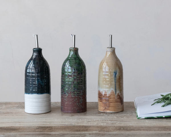 Oil Cruet with Stainless Steel Spout, 3 Colors