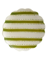 Hand-Painted Stoneware Scalloped Plate, 4 Styles