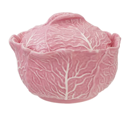 2-1/2 Quart Cabbage Shaped Tureen, Pink