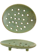 Footed Soap Dish, Asst. Colors