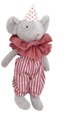 Plush Animal in Collar, Clothes & Hat/Bow, 6 Styles