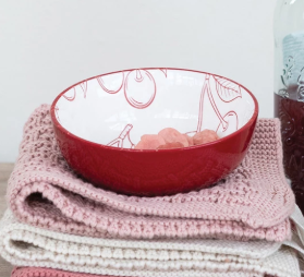 Bowl with Cherry Pattern