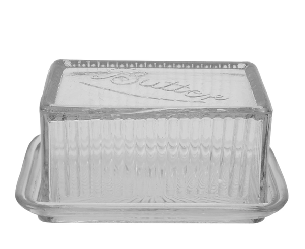 Pressed Glass Butter Dish