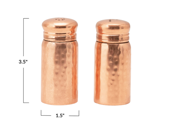 Hammered Salt and Pepper Shakers, Set of 2