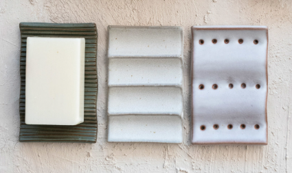 Stoneware Soap Dish, 3 Styles