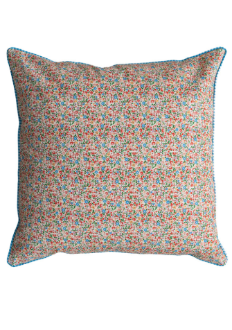 20" Square Cotton Canvas Printed Pillow, 2 Colors