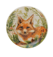Stoneware Dish with Woodland Animal & Seasonal Botanicals