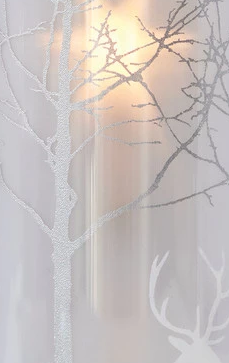 Glass LED Motion Light - Trees & Reindeer