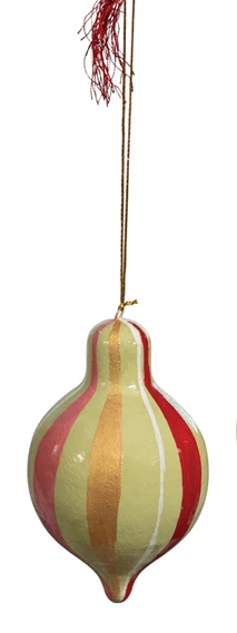 Hand-Painted Paper Mache Finial Ornament