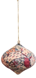 Paper Mache Block Printed Ornament