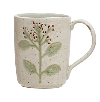 12 oz. Hand-Painted Botanical Mug