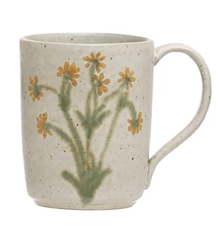 12 oz. Hand-Painted Botanical Mug