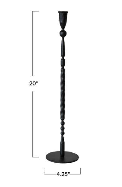 Hand-Forged Cast Iron Taper Holder