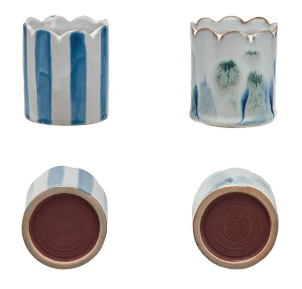 Stoneware Matchstick Holder w/ Striker, 2 Styles