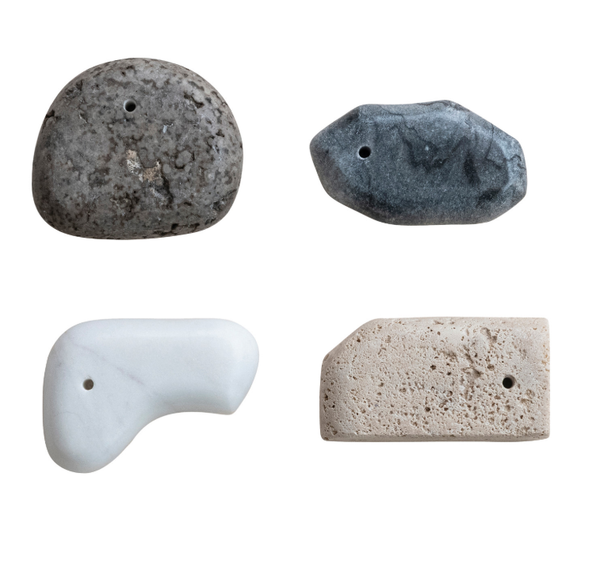 Marble/Travertine Organic Shaped Incense Holder, 4 Styles