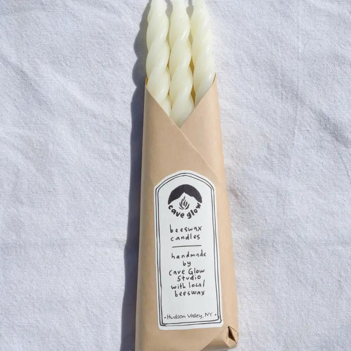 Beeswax Spiral Tapers | Set of 3