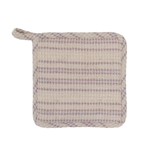 Waffle Weave Pot Holder in Natural and Lilac