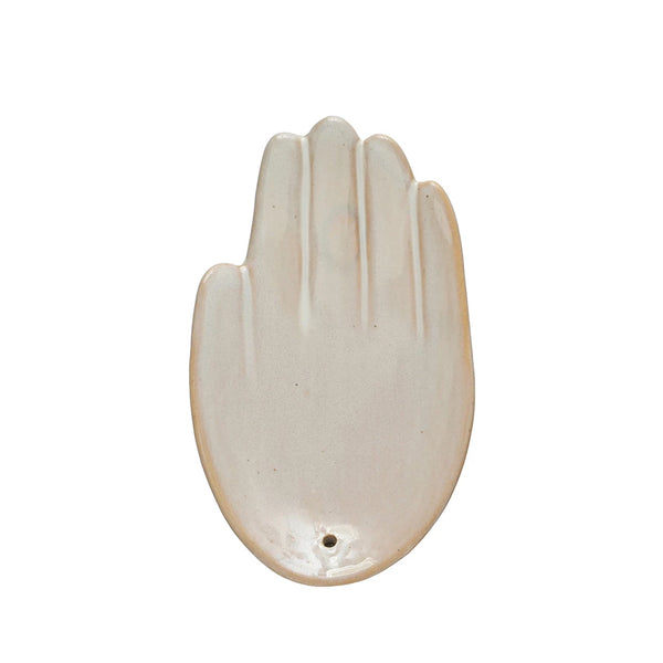 Stoneware Hand Shaped Incense Dish/Holder, Reactive Glaze