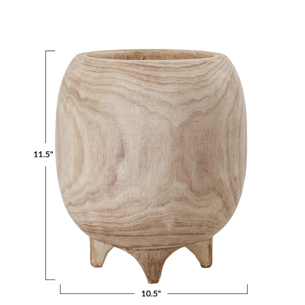 Paulownia Wood Footed Planter