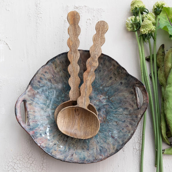 Stoneware Bowl with Handles