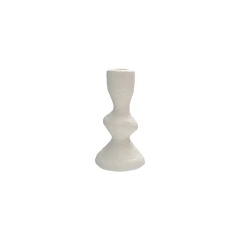 Cast Iron Taper Holder, Volcano Finish, Ivory