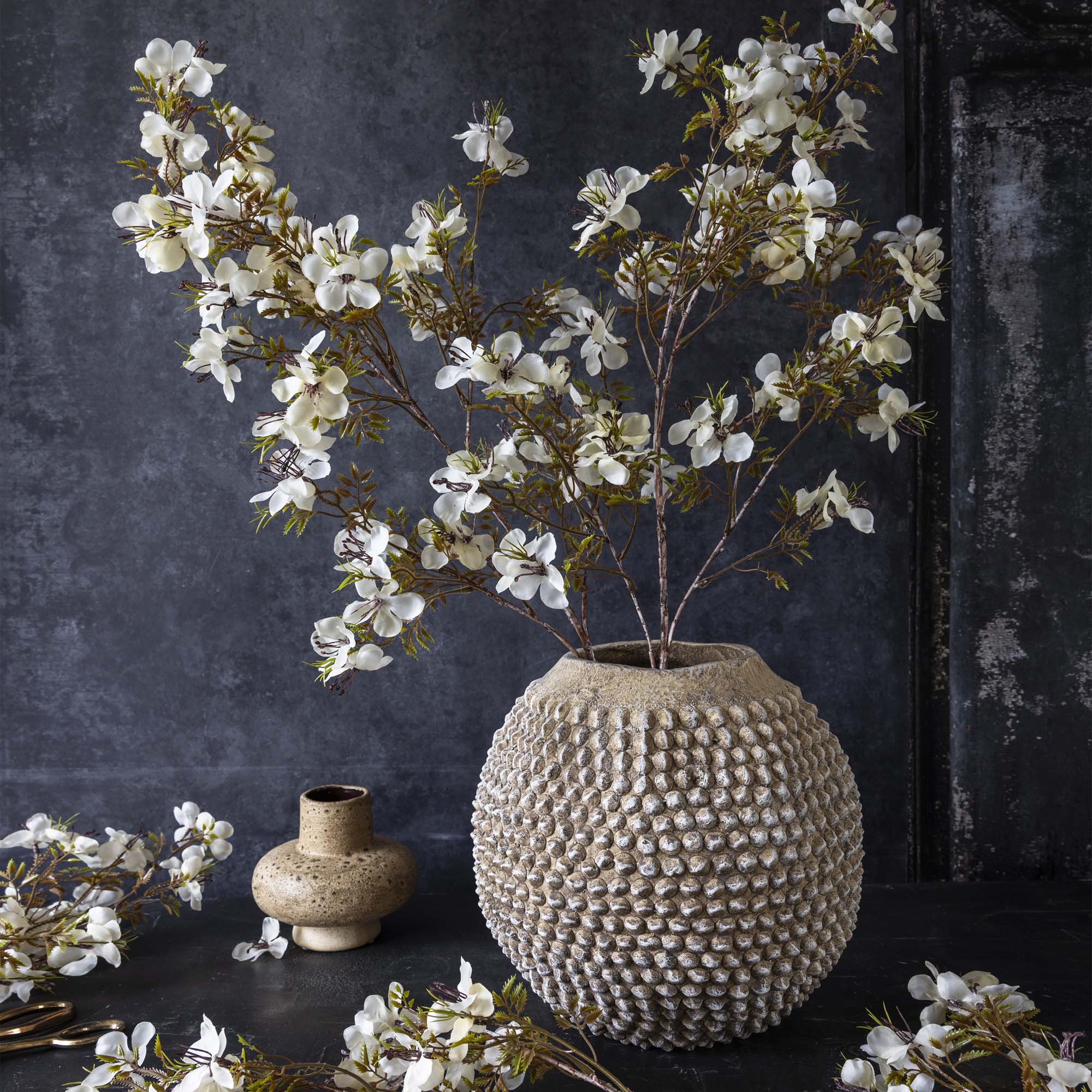 Prunus Blossom, Cream - Artificial Stem