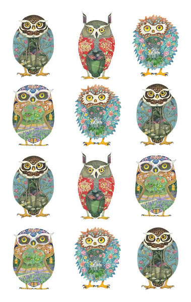 Owls - Tea Towel